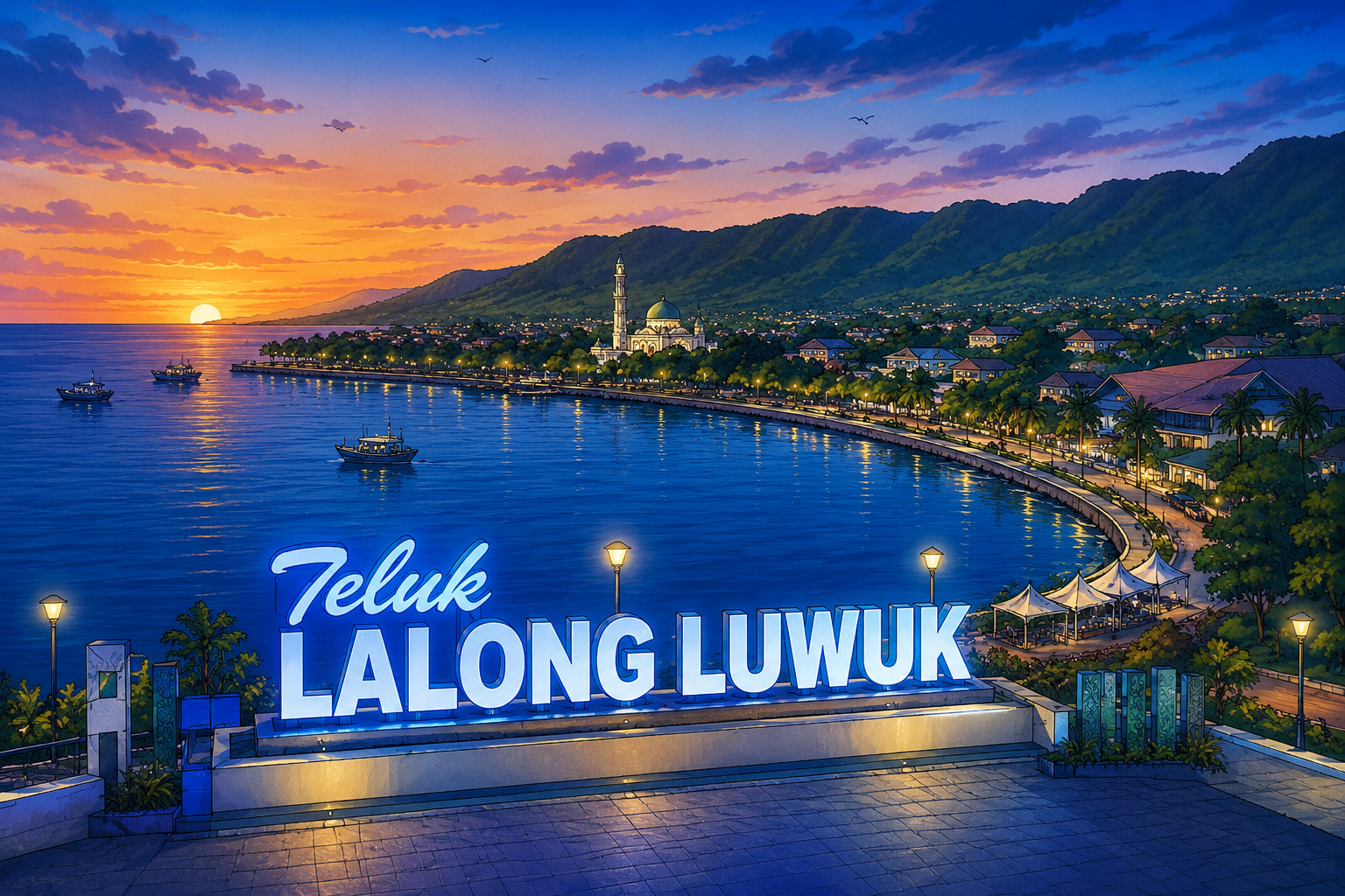 Senja di Teluk Lalong