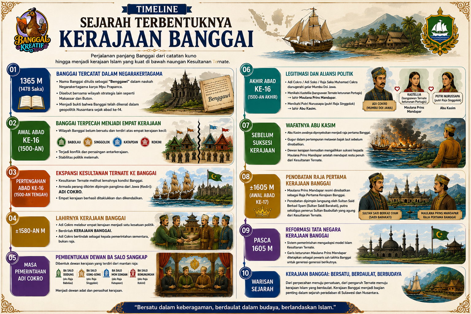 Timeline Sejarah Terbentuknya Kerajaan Banggai