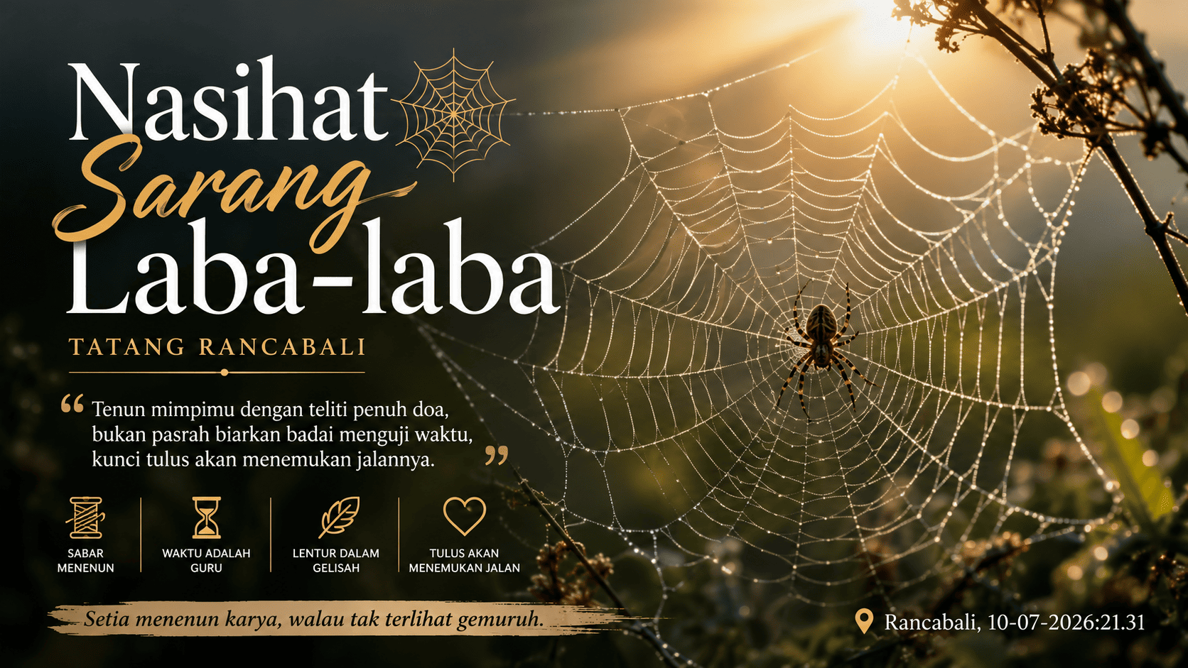 Nasihat Sarang Laba-laba