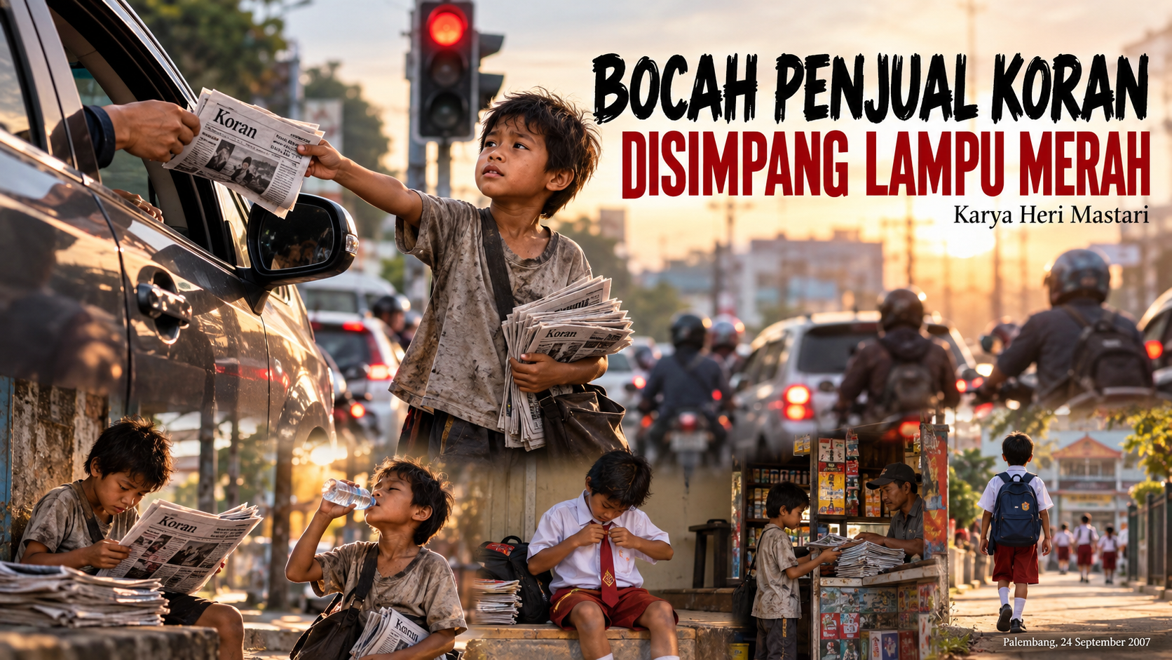 BOCAH PENJUAL KORAN DISIMPANG LAMPU MERAH