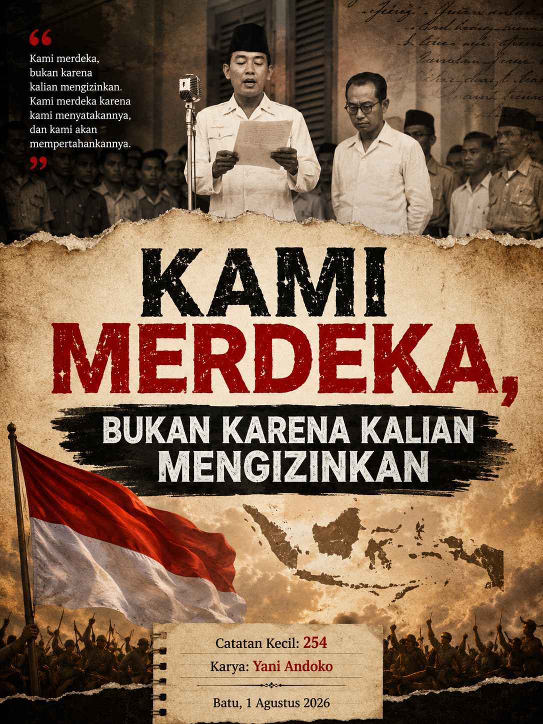 BAGIAN 2 -   KAMI MERDEKA, BUKAN KARENA KALIAN MENGIZINKAN
