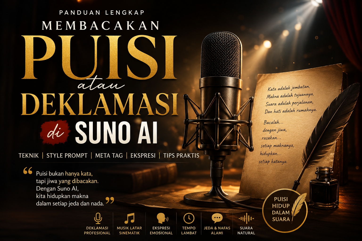 PANDUAN MEMBACAKAN PUISI / DEKLAMASI DI SUNO AI