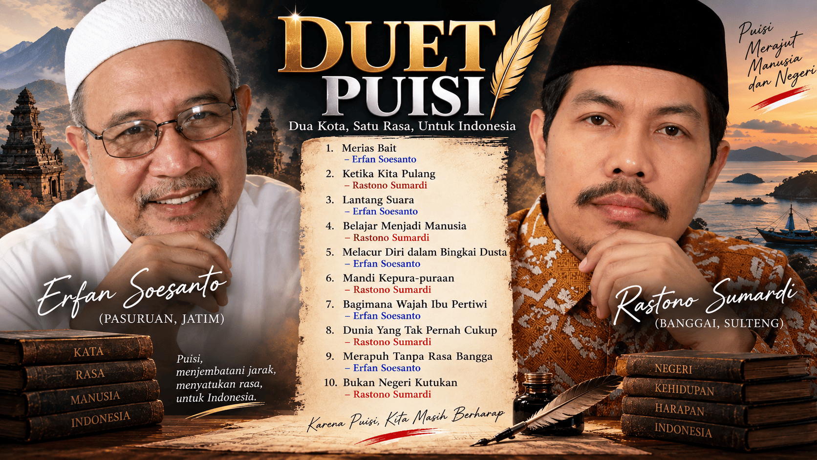 Sastra sebagai Cermin Kemanusiaan: Refleksi dari Kolaborasi Puisi  Erfan Soesanto dan Rastono Sumardi